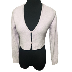 Purple teddy button up Carnigan